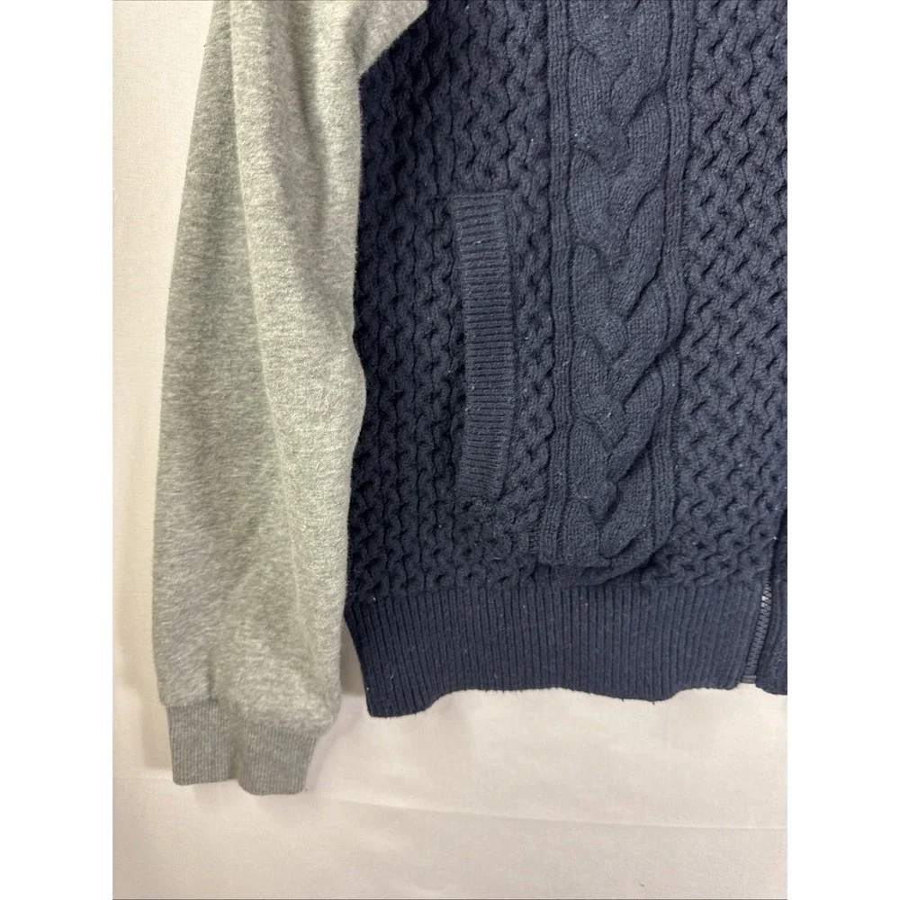 Tommy Hilfiger Cable Knit Weave Full Zip Sweater Bomber‎ Multicolor Mens Small S